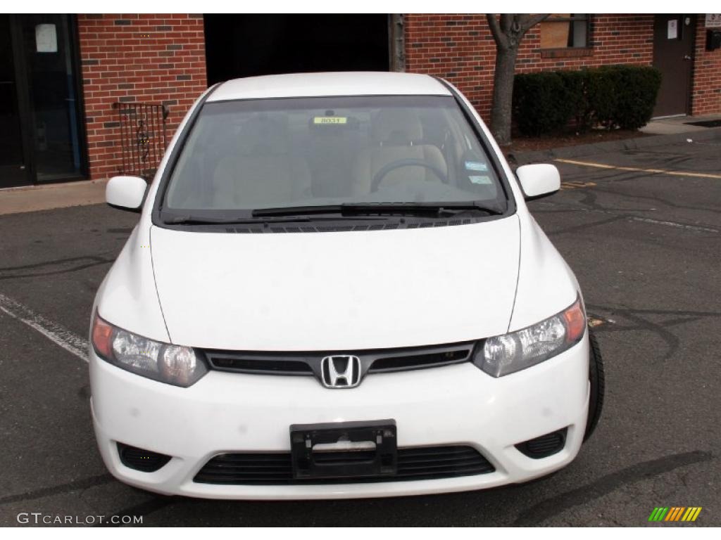 2007 Civic LX Coupe - Taffeta White / Ivory photo #2