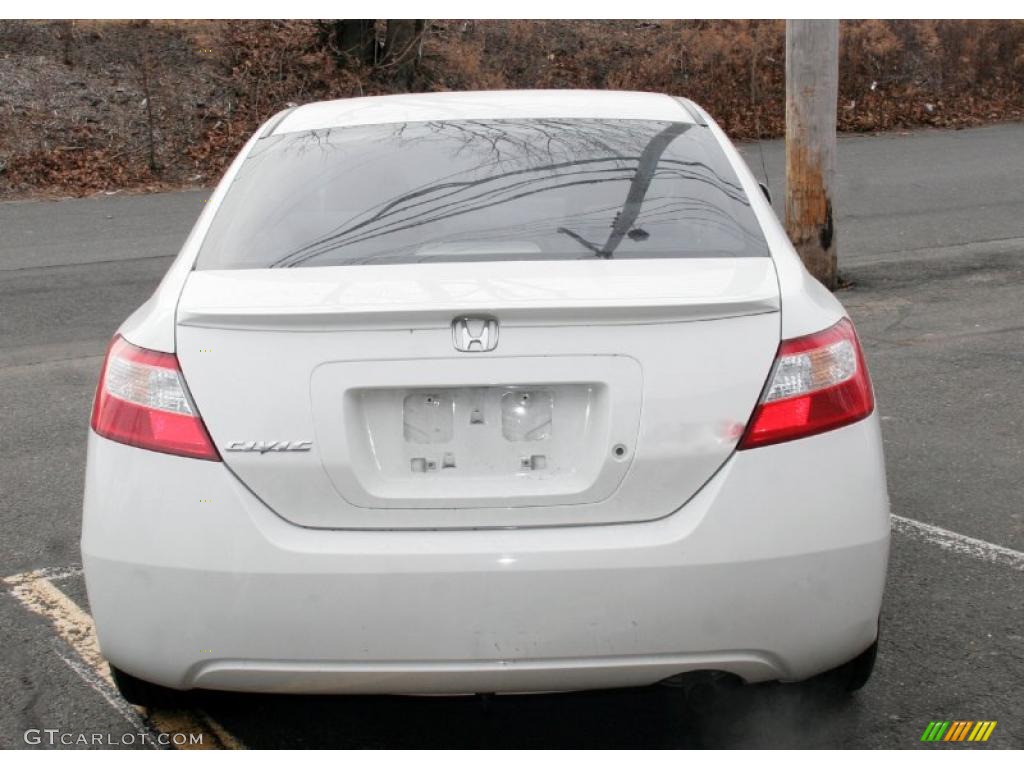 2007 Civic LX Coupe - Taffeta White / Ivory photo #6