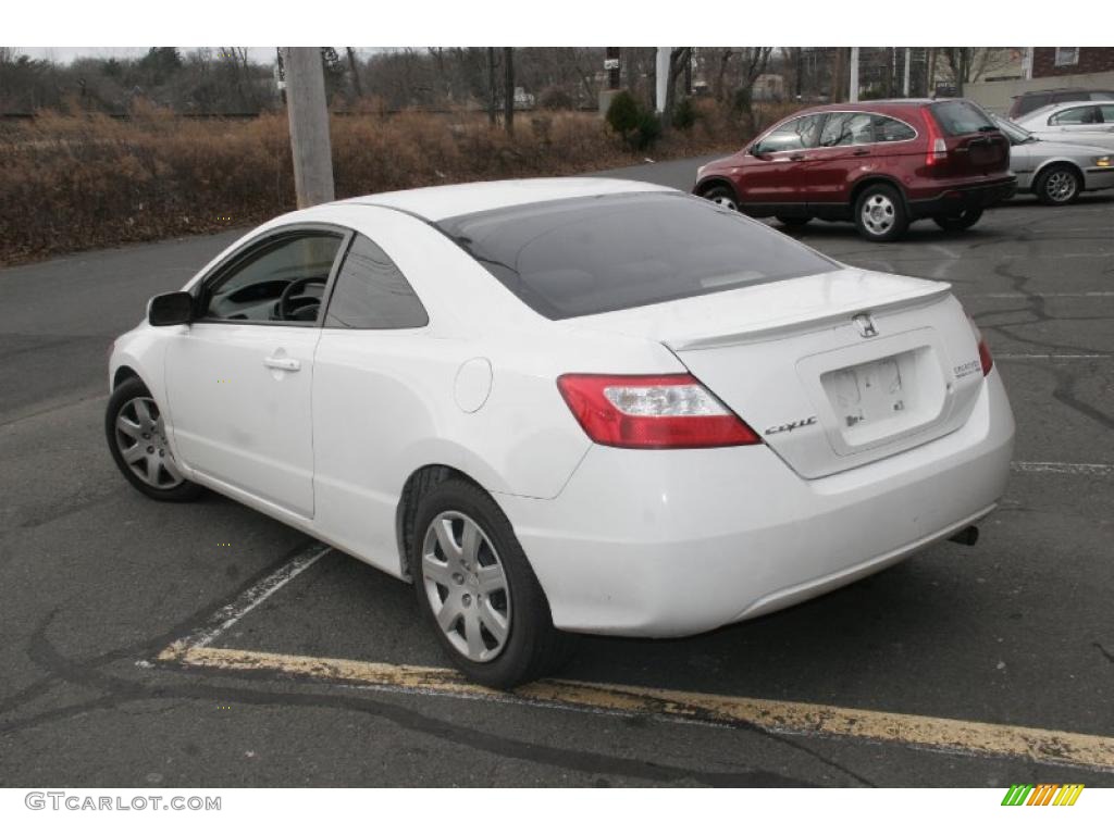 2007 Civic LX Coupe - Taffeta White / Ivory photo #8