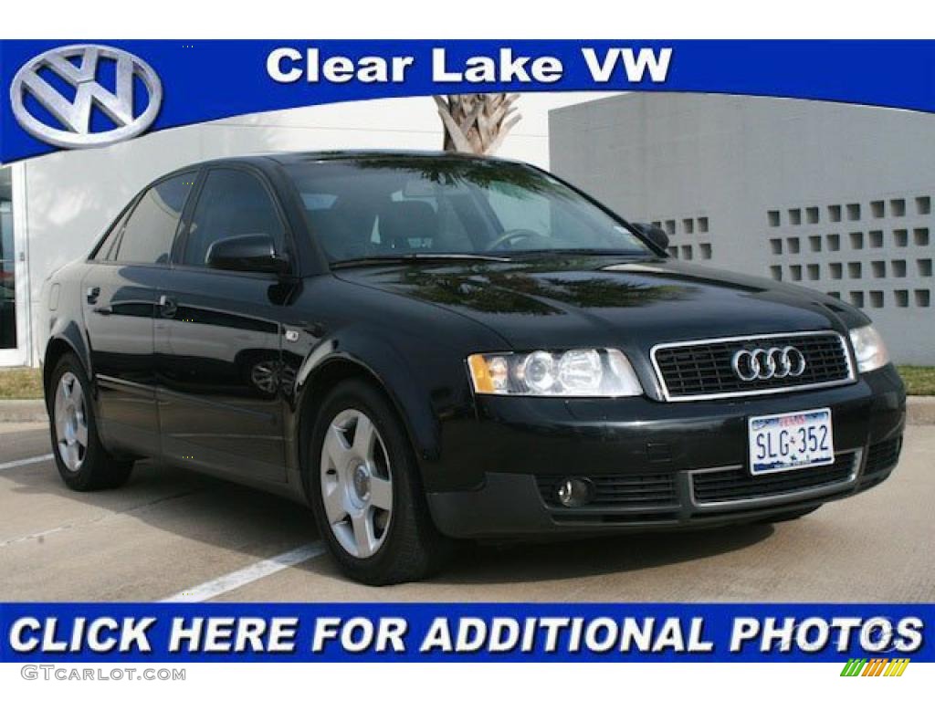 2002 A4 1.8T Sedan - Ebony Pearl Effect / Beige photo #1