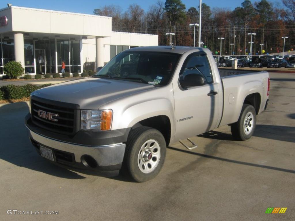 2008 Sierra 1500 Regular Cab - Silver Birch Metallic / Dark Titanium photo #1