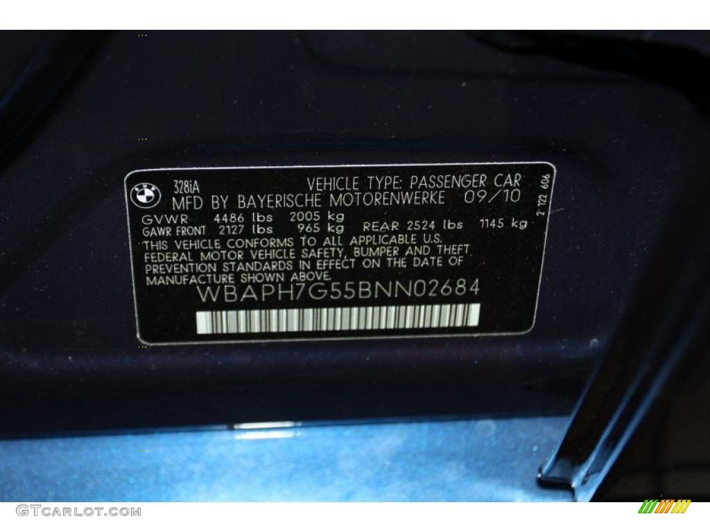 2011 3 Series 328i Sedan - Deep Sea Blue Metallic / Black Dakota Leather photo #6