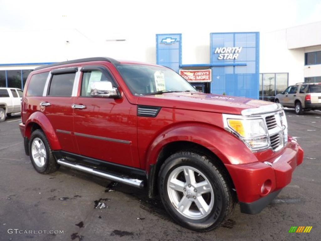 2008 Nitro SXT 4x4 - Inferno Red Crystal Pearl / Dark Slate Gray/Light Slate Gray photo #1