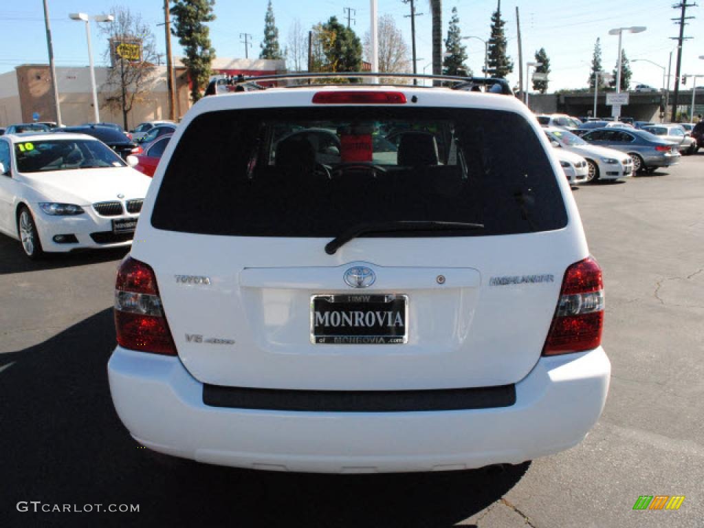2004 Highlander V6 4WD - Super White / Ash photo #9