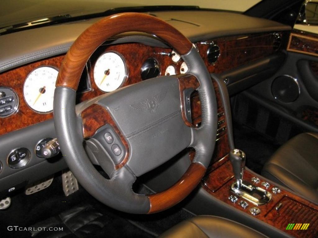 2008 Bentley Arnage R Beluga Steering Wheel Photo #42101625