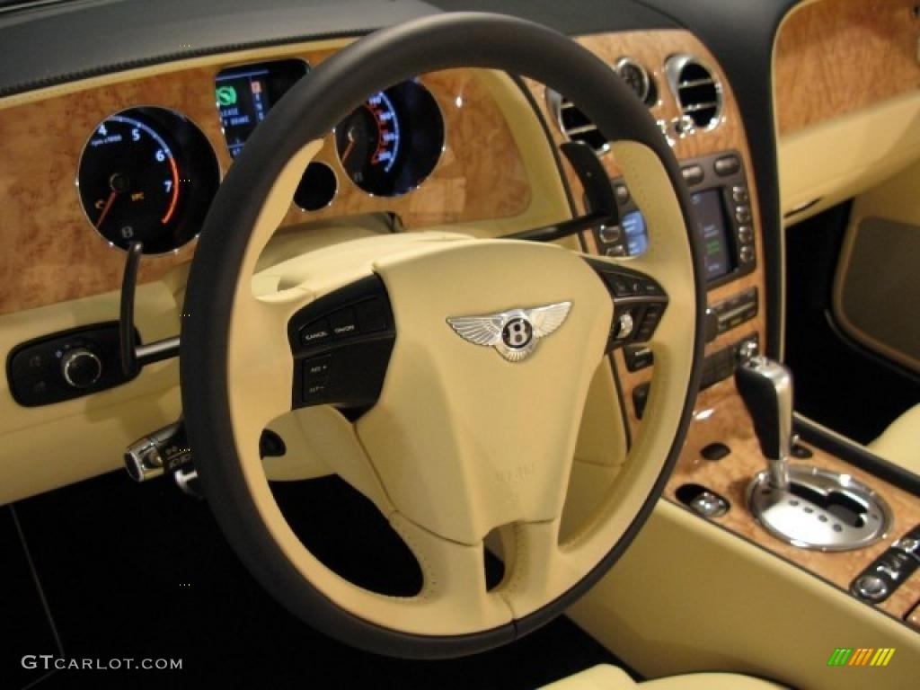 2011 Bentley Continental GTC Standard Continental GTC Model Magnolia/Imperial Blue Steering Wheel Photo #42102133