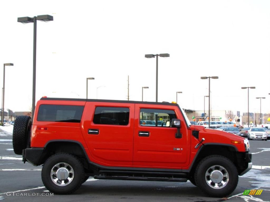 Solar Flare Metallic 2008 Hummer H2 SUV Exterior Photo #42102269