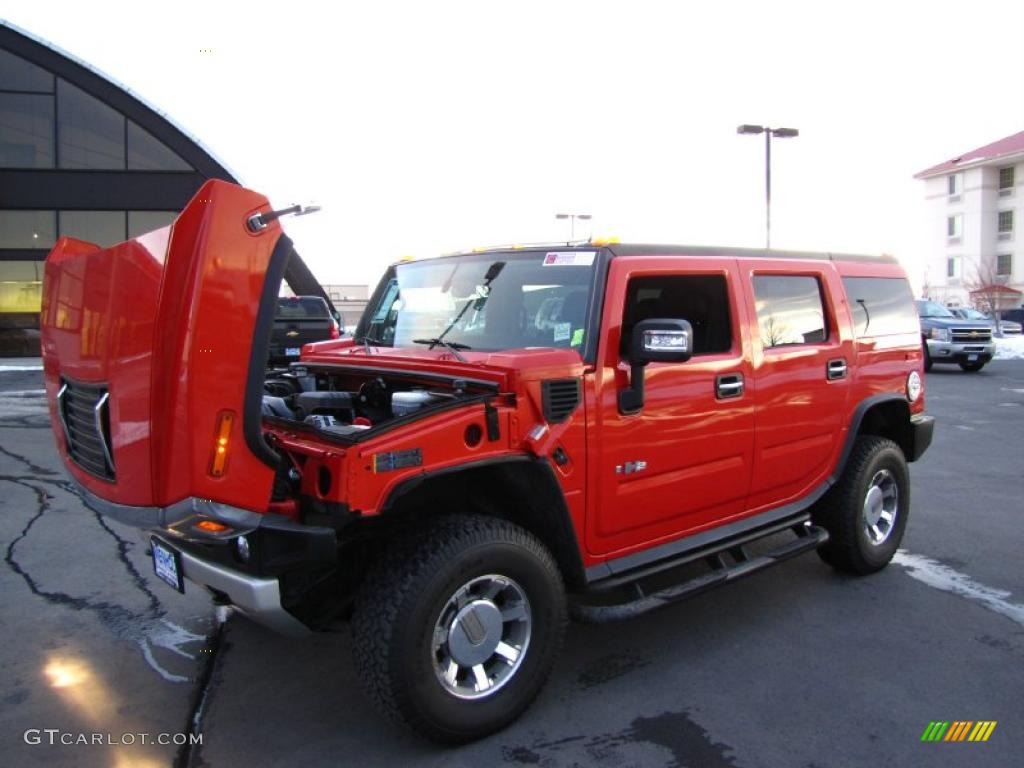 Solar Flare Metallic 2008 Hummer H2 SUV Exterior Photo #42102353