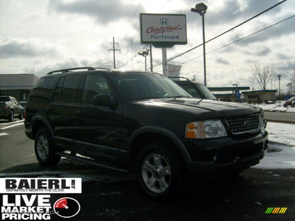 2003 Explorer XLT - Black / Midnight Gray photo #1