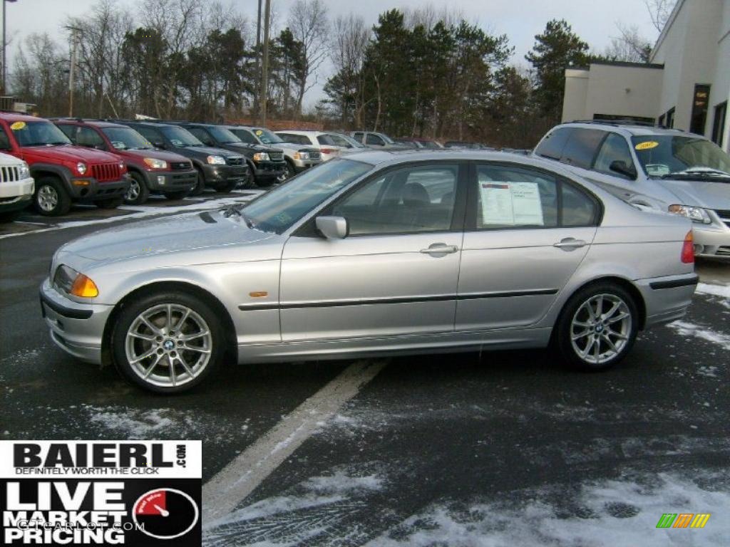 1999 3 Series 323i Sedan - Titanium Silver Metallic / Black photo #4