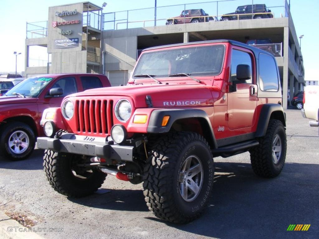 2006 Wrangler Rubicon 4x4 - Flame Red / Dark Slate Gray photo #1