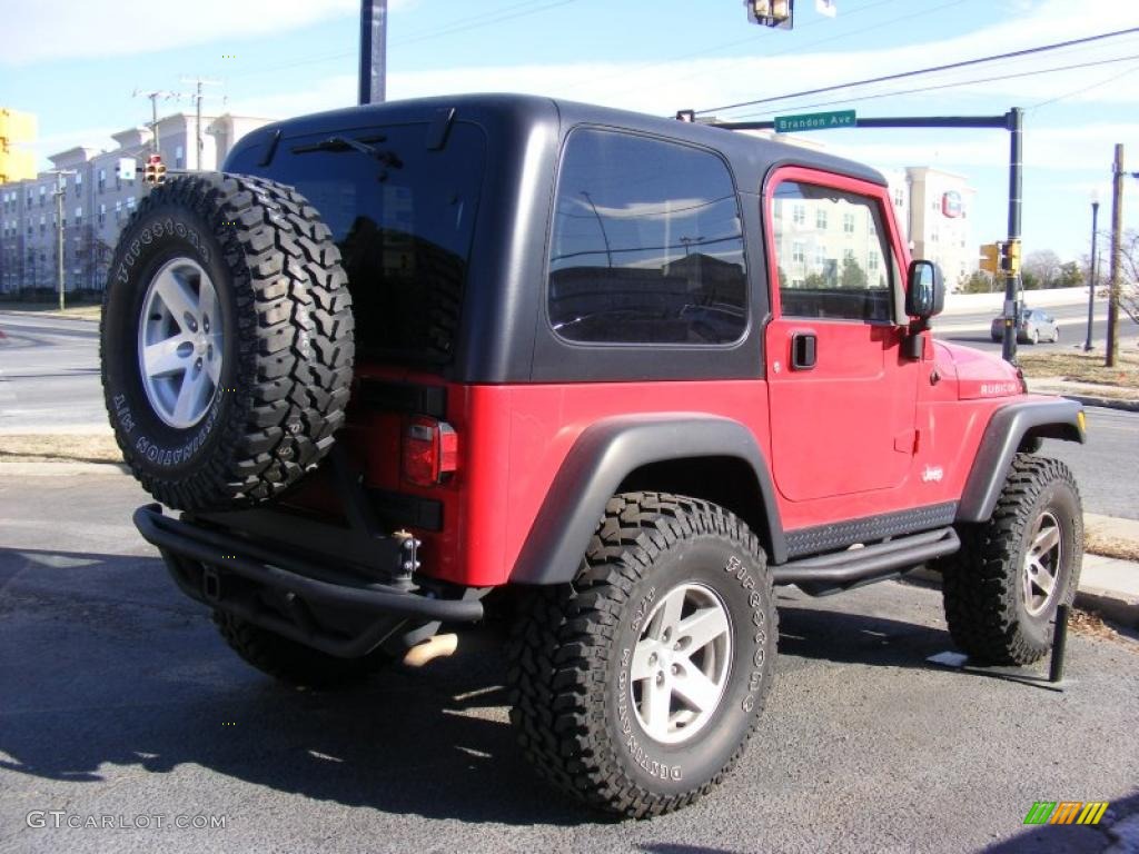 2006 Wrangler Rubicon 4x4 - Flame Red / Dark Slate Gray photo #4