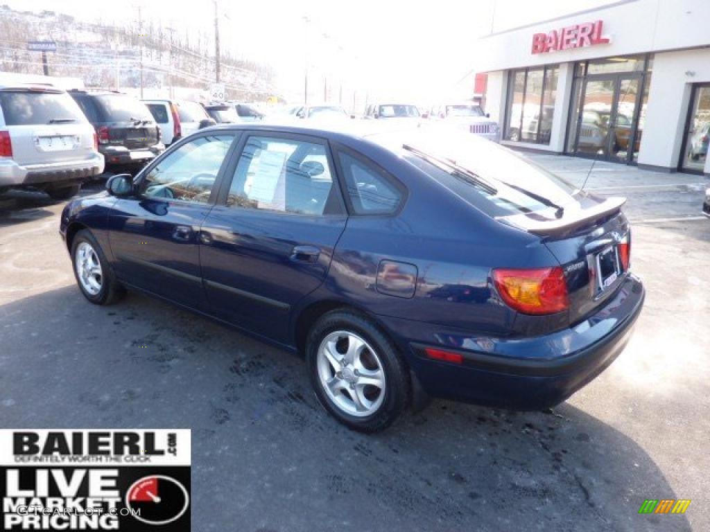 2003 Elantra GT Hatchback - Carbon Blue / Dark Gray photo #5