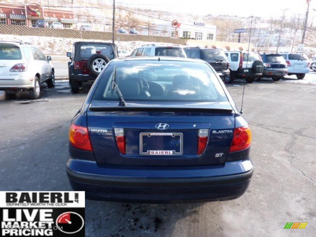 2003 Elantra GT Hatchback - Carbon Blue / Dark Gray photo #6
