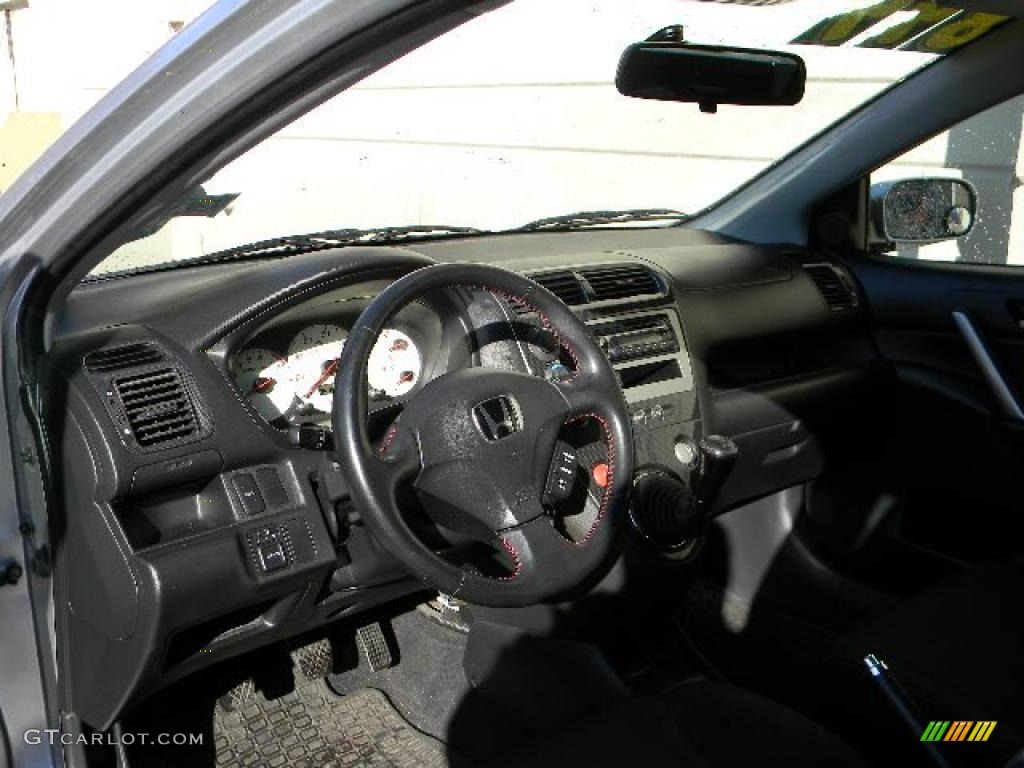 2003 Civic Si Hatchback - Satin Silver Metallic / Black photo #13