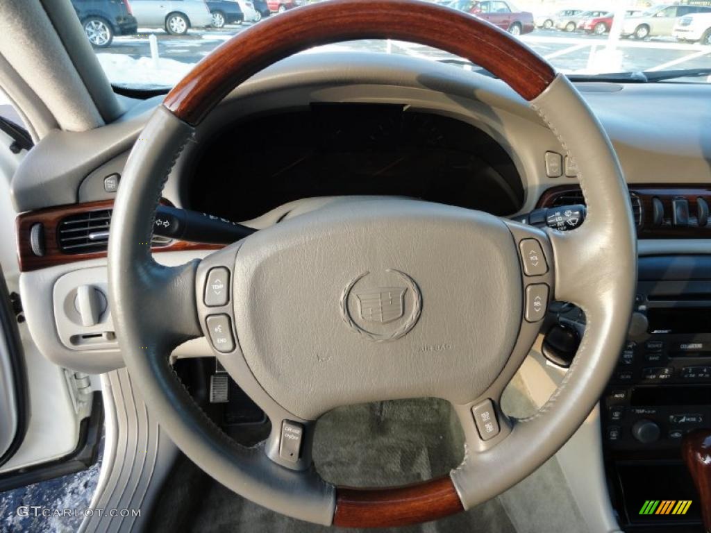 2003 Cadillac Seville STS Neutral Shale Steering Wheel Photo #42107937