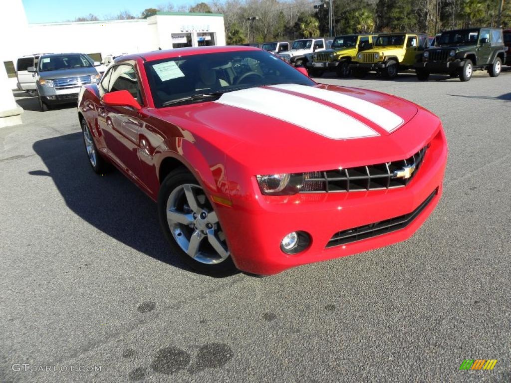 2011 Camaro LT Coupe - Victory Red / Beige photo #1