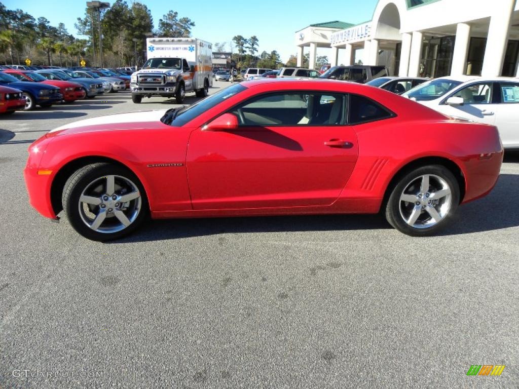 2011 Camaro LT Coupe - Victory Red / Beige photo #2