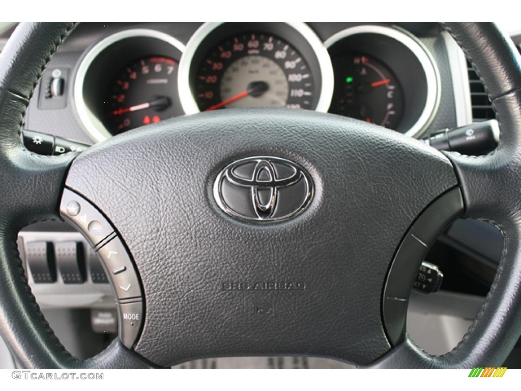 2008 Toyota Tacoma V6 TRD Sport Double Cab 4x4 Graphite Gray Steering Wheel Photo #42110341