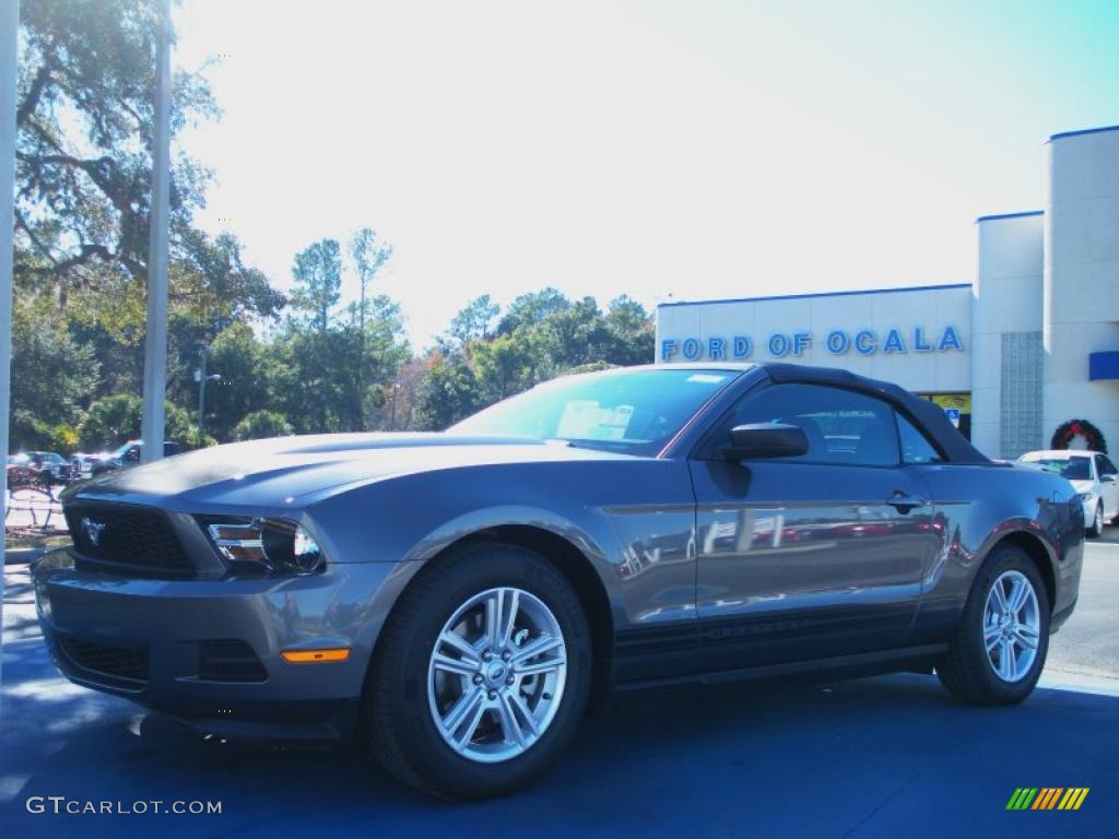 2011 Mustang V6 Convertible - Sterling Gray Metallic / Charcoal Black photo #1