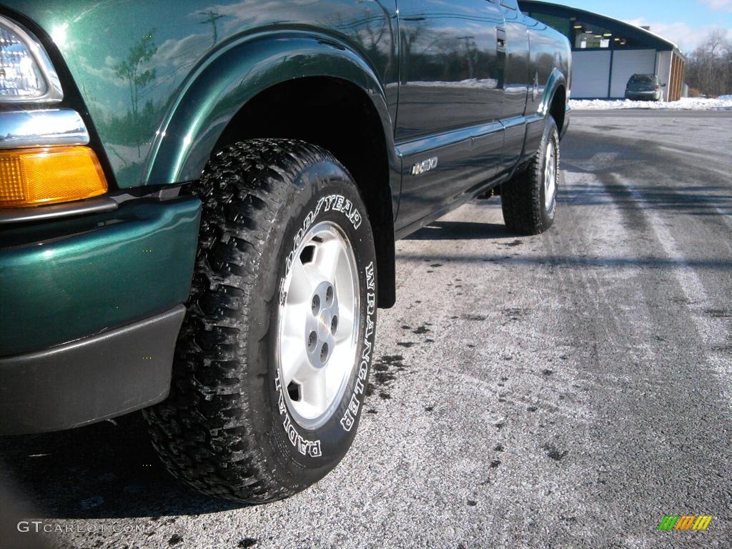 2002 S10 LS Extended Cab 4x4 - Forest Green Metallic / Graphite photo #3