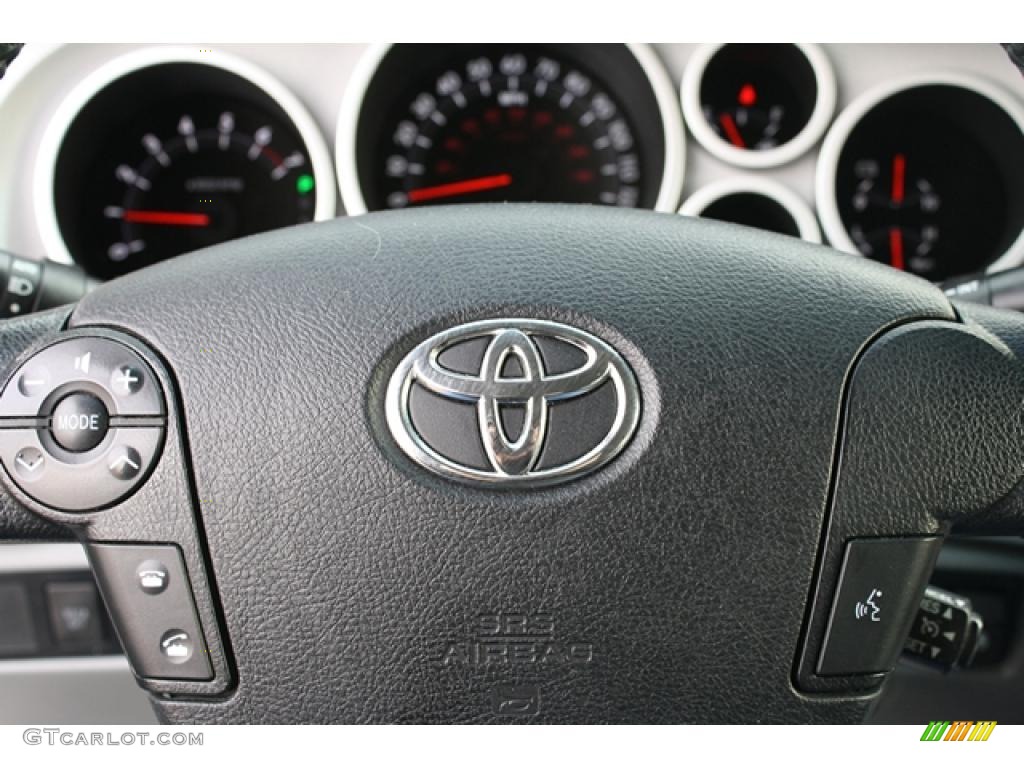 2008 Toyota Tundra Limited CrewMax 4x4 Graphite Gray Steering Wheel Photo #42113925