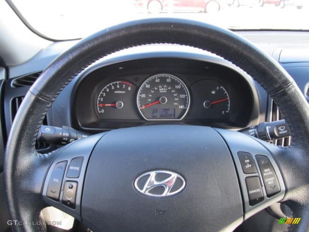 2009 Elantra SE Sedan - Black Pearl / Black photo #18