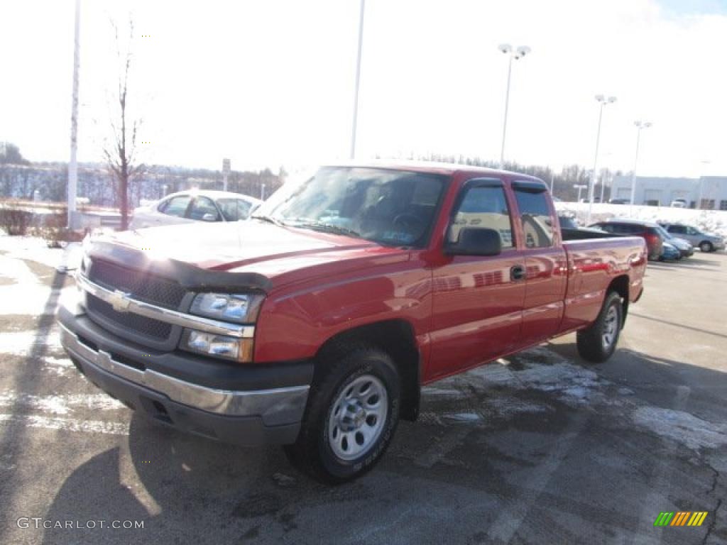 2005 Silverado 1500 LS Extended Cab 4x4 - Victory Red / Dark Charcoal photo #5