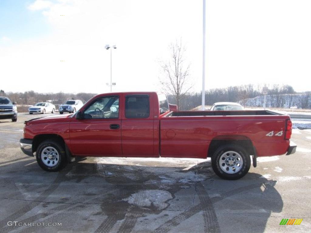 2005 Silverado 1500 LS Extended Cab 4x4 - Victory Red / Dark Charcoal photo #6