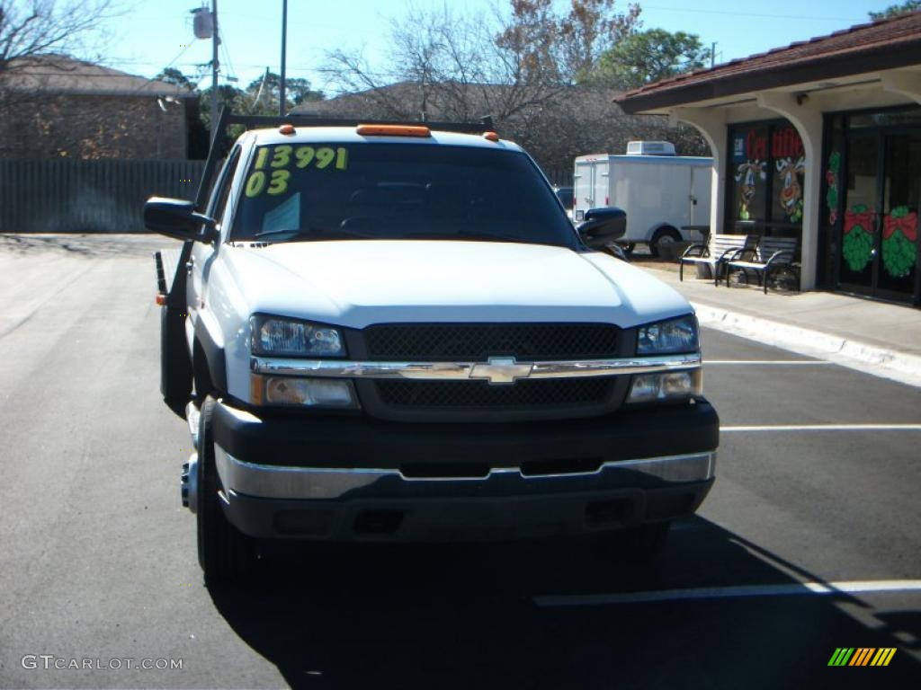 2003 Silverado 3500 Regular Cab 4x4 Chassis - Summit White / Dark Charcoal photo #5