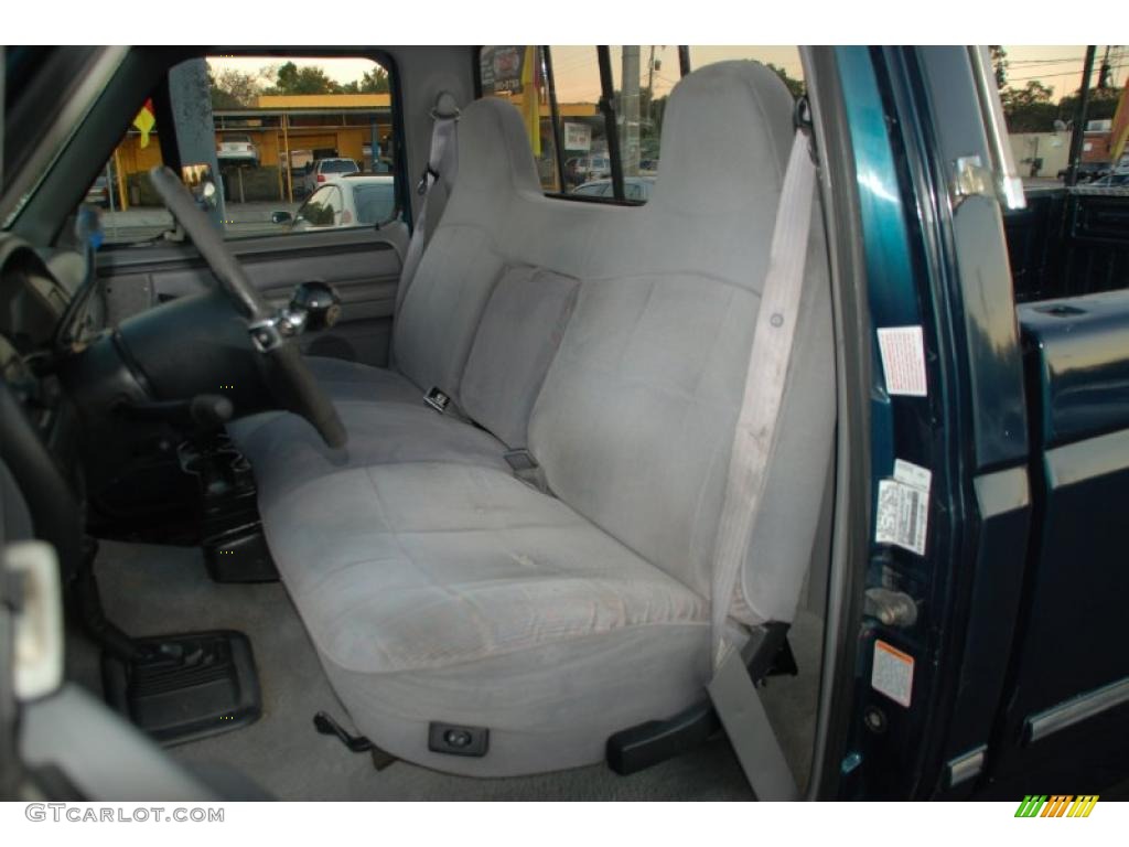 1997 F250 XLT Regular Cab 4x4 - Teal Metallic / Medium Graphite photo #20