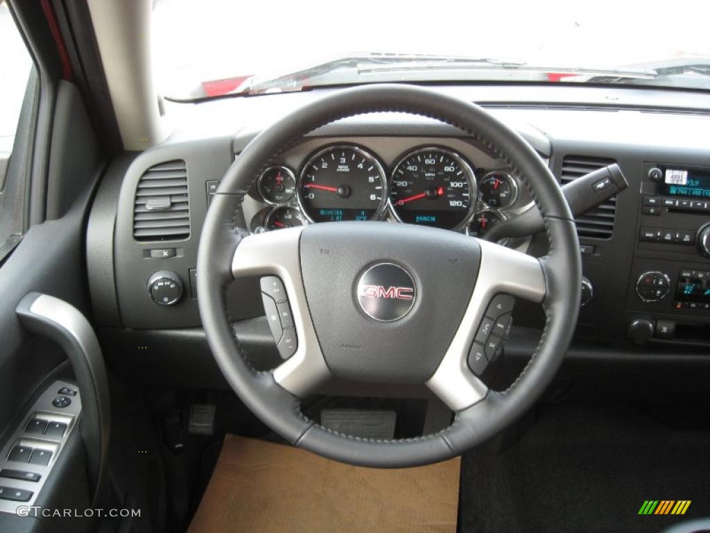 2011 GMC Sierra 1500 SLE Crew Cab 4x4 Ebony Dashboard Photo #42123578