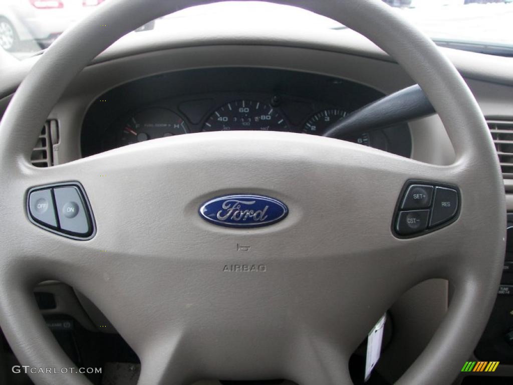 2003 Ford Taurus SE Wagon Medium Parchment Steering Wheel Photo #42124994