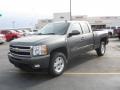 Steel Green Metallic 2011 Chevrolet Silverado 1500 LTZ Extended Cab 4x4