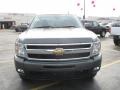 2011 Steel Green Metallic Chevrolet Silverado 1500 LTZ Extended Cab 4x4  photo #2