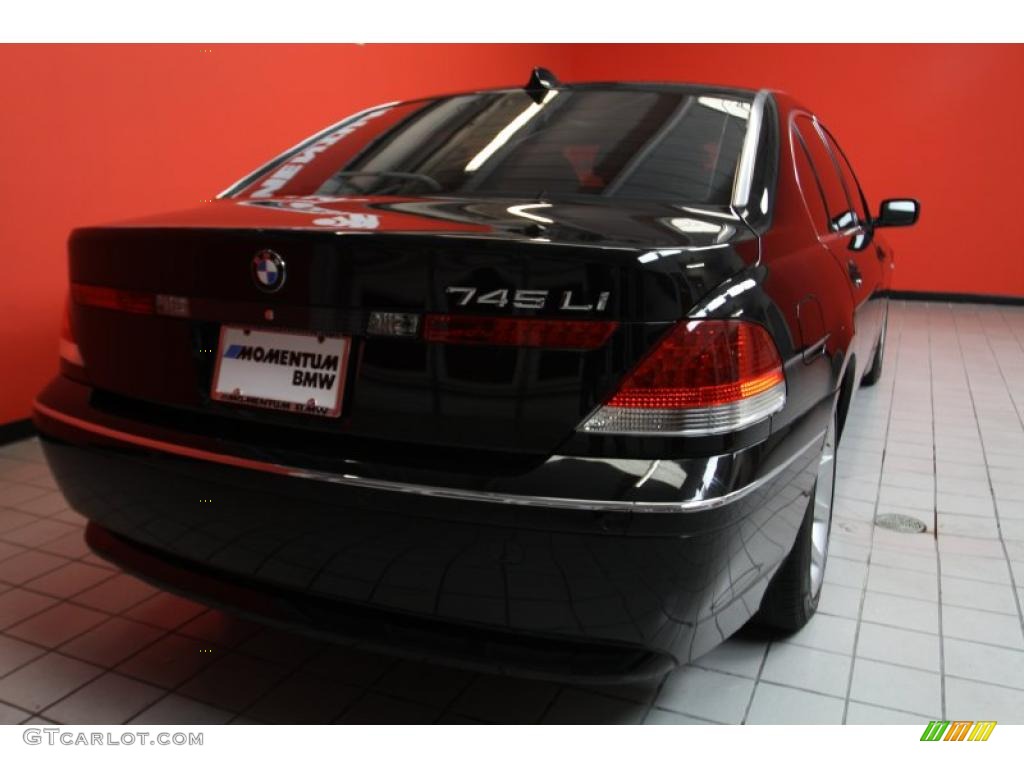 2004 7 Series 745Li Sedan - Jet Black / Black/Black photo #3