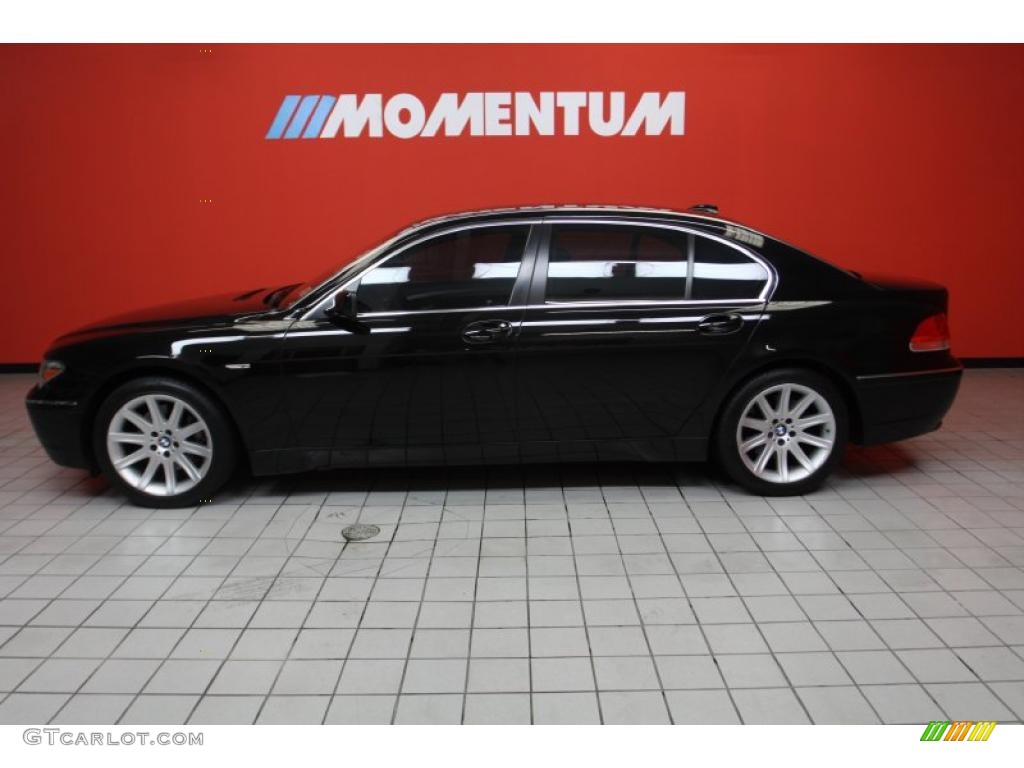 2004 7 Series 745Li Sedan - Jet Black / Black/Black photo #17