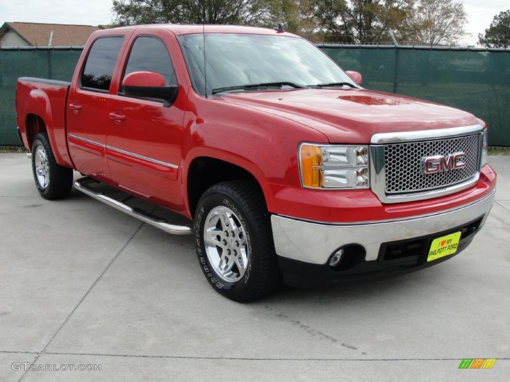 2008 Sierra 1500 SLE Crew Cab - Fire Red / Ebony photo #1