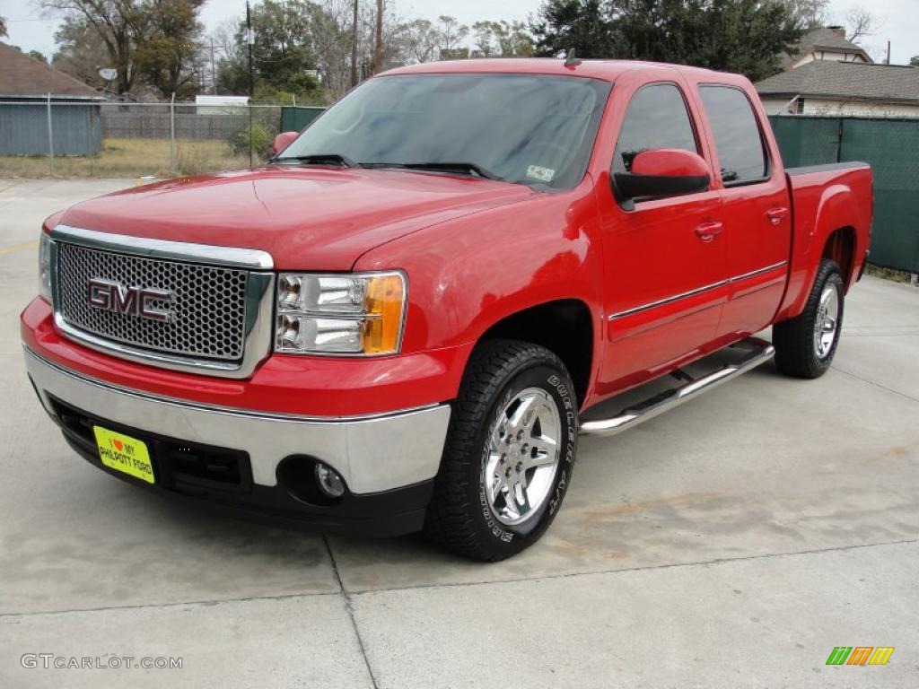 2008 Sierra 1500 SLE Crew Cab - Fire Red / Ebony photo #6
