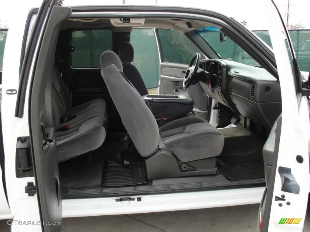 Dark Pewter Interior 2003 GMC Sierra 1500 SLT Extended Cab Photo #42129639