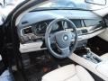 Ivory White/Black Nappa Leather 2010 BMW 5 Series 550i Gran Turismo Interior Color