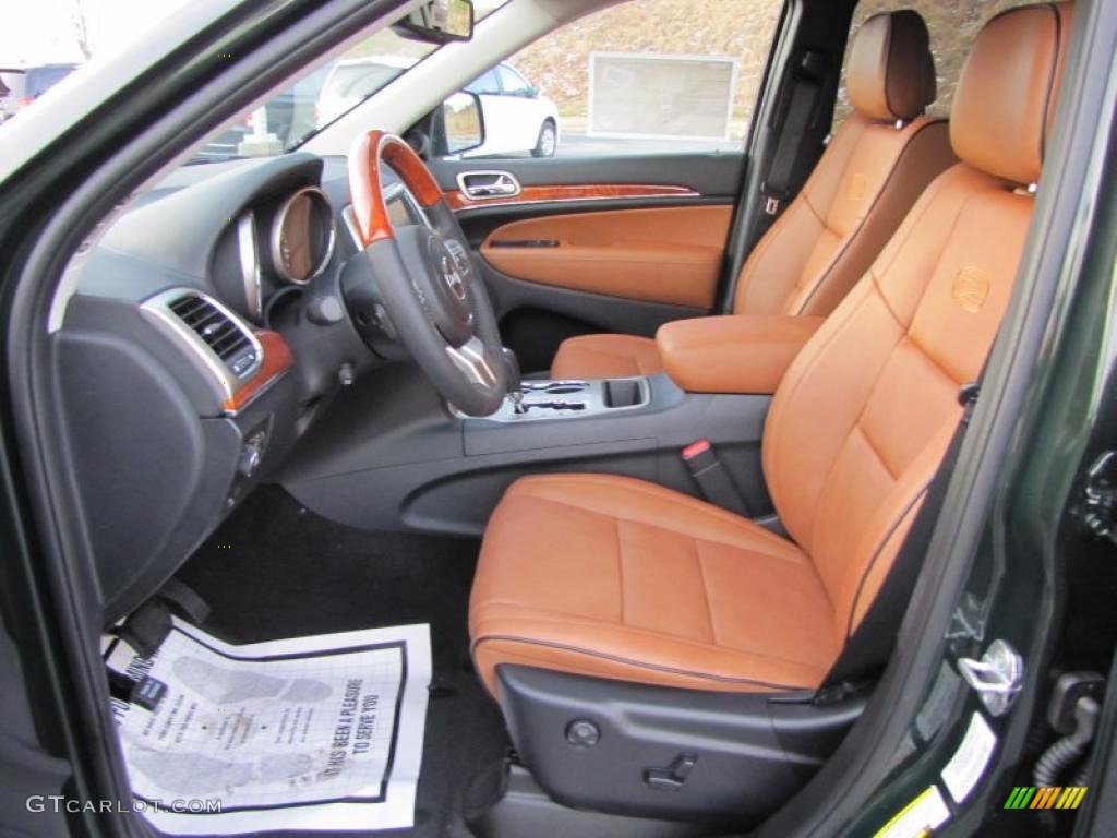 New Saddle/Black Interior 2011 Jeep Grand Cherokee Overland Photo #42134799