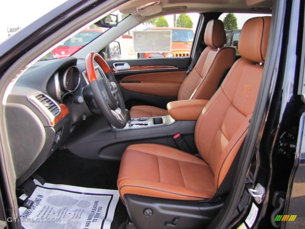 New Saddle/Black Interior 2011 Jeep Grand Cherokee Overland Photo #42135079