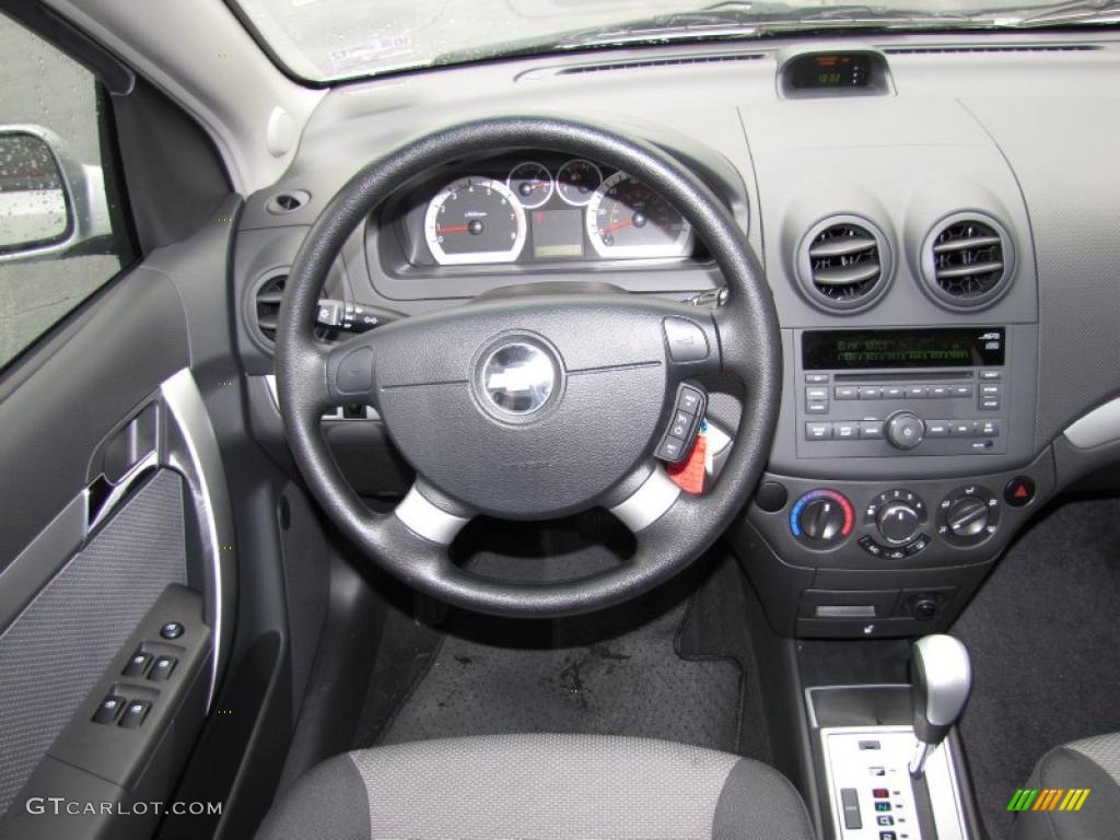 2011 Chevrolet Aveo Aveo5 LT Charcoal Steering Wheel Photo #42136151