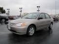 2002 Titanium Metallic Honda Civic LX Sedan  photo #3