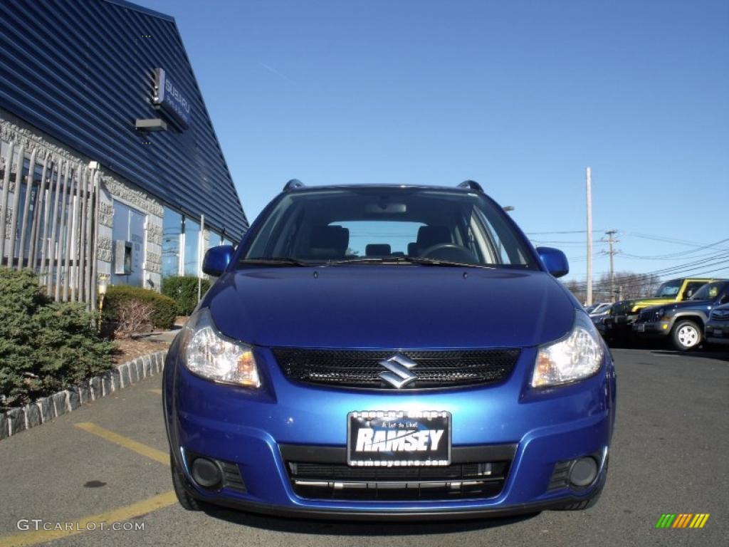 2007 SX4 Convenience AWD - Techno Blue Metallic / Black photo #7