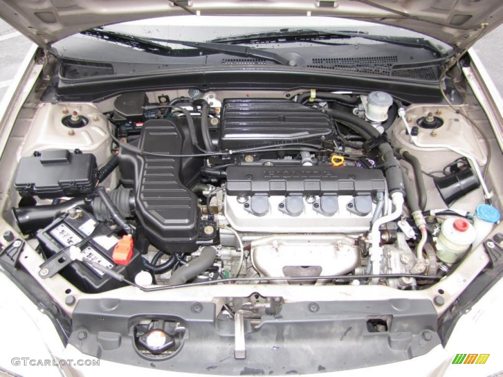 2002 Honda Civic LX Sedan 1.7 Liter SOHC 16-Valve 4 Cylinder Engine Photo #42136487