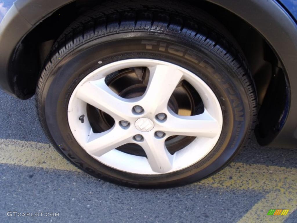 2007 SX4 Convenience AWD - Techno Blue Metallic / Black photo #23