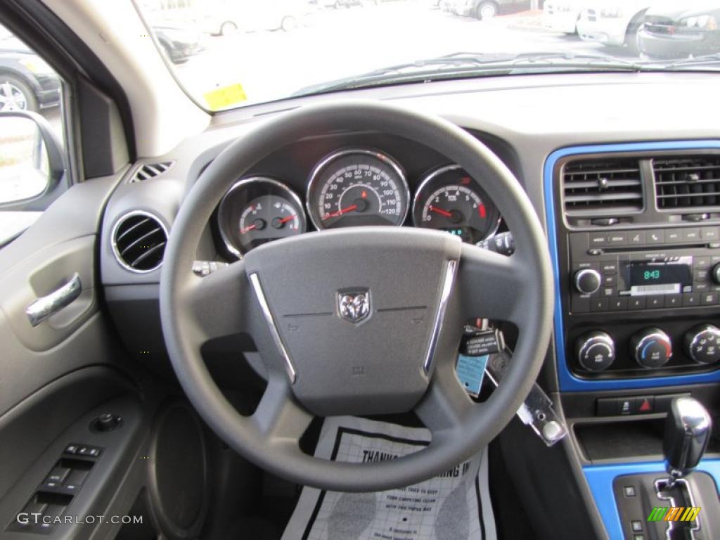 2011 Dodge Caliber Heat Dark Slate Gray Steering Wheel Photo #42136959