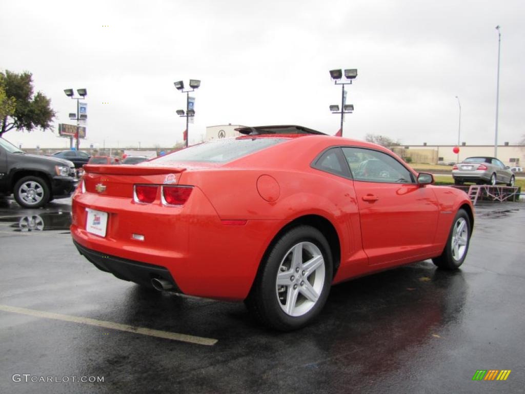 2010 Camaro LT Coupe - Inferno Orange Metallic / Black photo #6